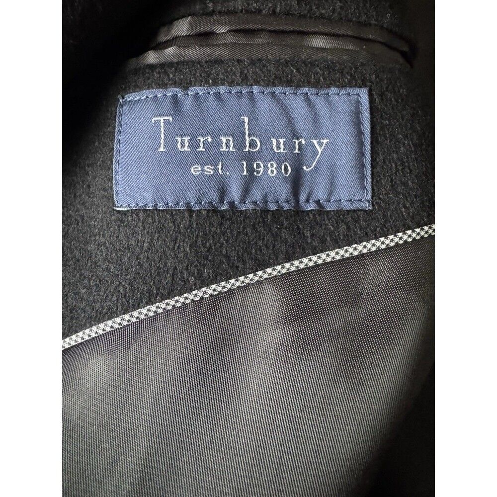 Turnbury Loro Piana Luxurious Black‎ Soft Wool Over-coat Men’s 46 - Picture 5 of 7